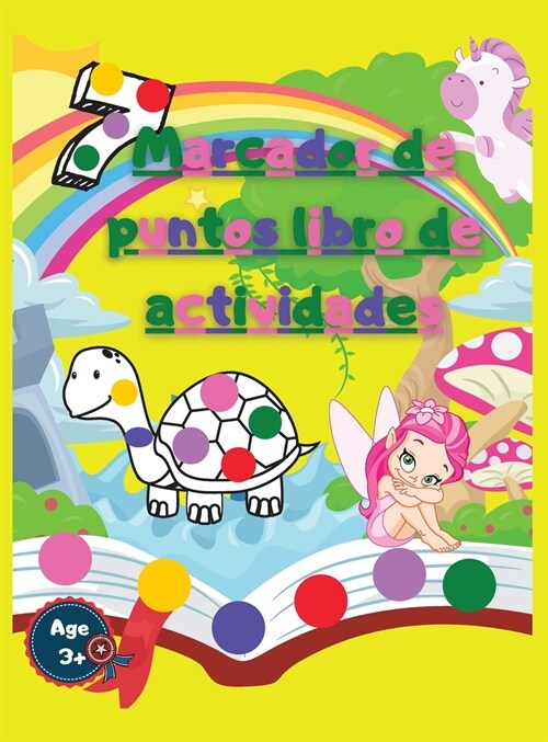 Marcador de puntos libro de actividades: Animales lindos Unicornios Hadas y N?eros (Hardcover)