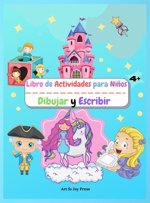 Libro de Actividades para Ni?s Dibujar y Escribir: Incre?le libro de actividades de composici? de primaria de 122 p?inas, l?ea media punteada con (Hardcover)