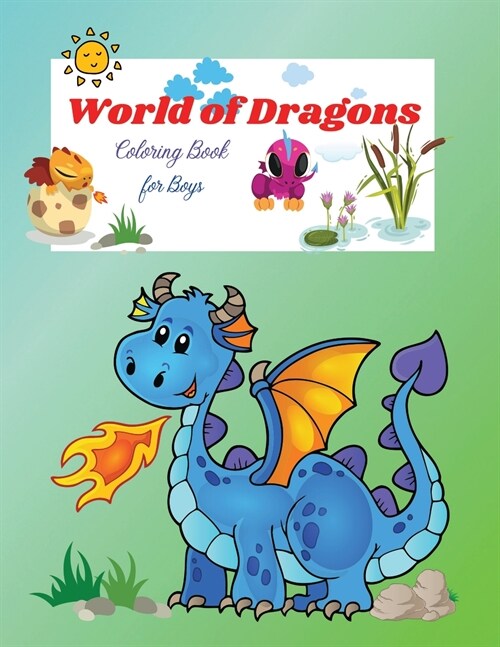 World of Dragons Coloring Book for Boys (Paperback)