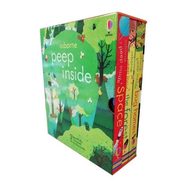 Usborne Peep Inside 3 Books Box Set (Board Book 3권)
