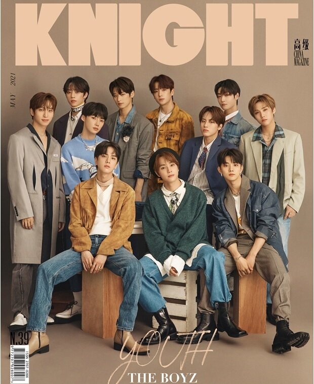 [A형] KNIGHT (월간 중국판) 2021년 5월호 - THE BOYZ  + 포스터 + 포토카드 2장 (SANG YEON)