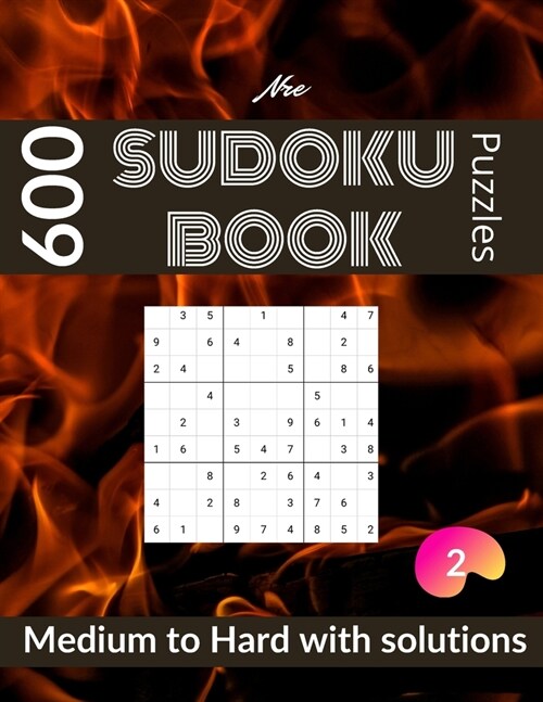 New sudoku book 600 puzzles: medium to hard sudoku puzzle book for adults with solutions vol 2 (Paperback)
