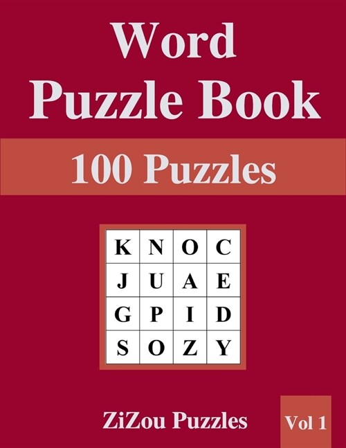 Word Puzzle Book: 100 Word Puzzles with Solutions - VOL1 - (Paperback)