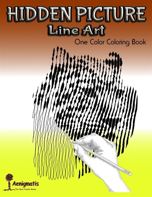 Hidden Picture Line Art: One Color Coloring Book (Paperback)