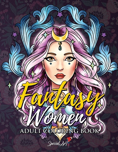 Fantasy Women - Adult Coloring Book (Paperback)