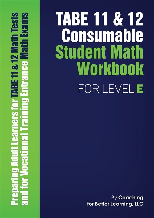 TABE 11 and 12 Consumable Student Math Workbook for Level E (Paperback)