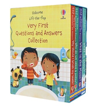 Usborne Lift-the-flap Very First Questions and Answers 4 books Box Set (Board Book 4권)