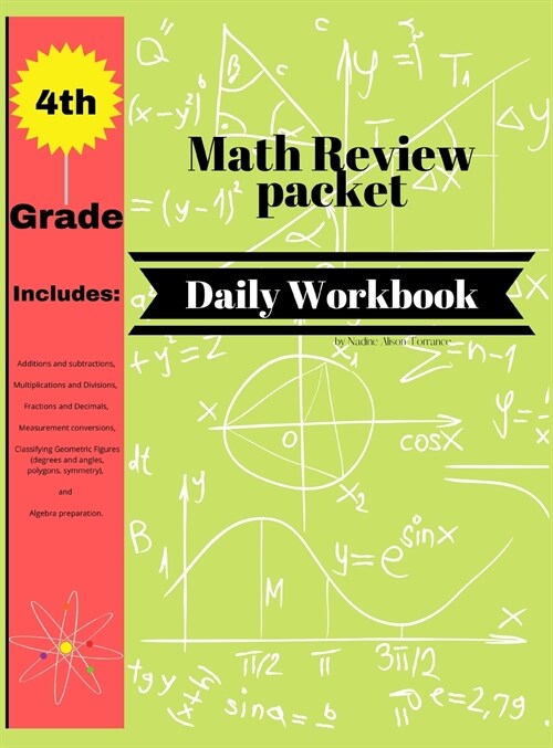 4th Grade Math Review Packet Daily Workbook: Daily Practice Workbook-Builds and Boosts Key Skills Including Math Drills and Vertical Multiplication Pr (Hardcover)