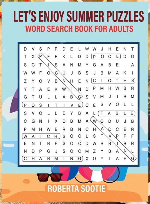 Lets Enjoy Summer Puzzles: Word Search Book for Adults with Solutions Large Print Relaxation (Hardcover)