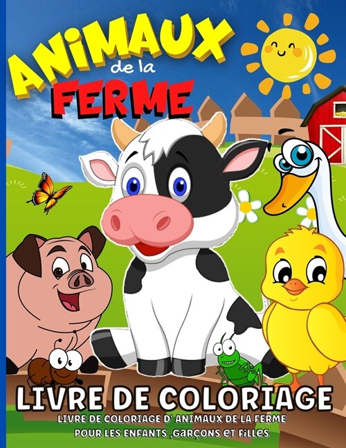 Animaux De La Ferme Livre De Coloriage (Paperback)
