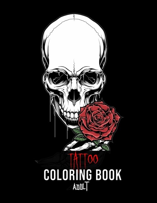 Tattoo Coloring Book for Adults No Bleed: 72 Unique Tattoo Designs for Real Tattoos (Paperback)
