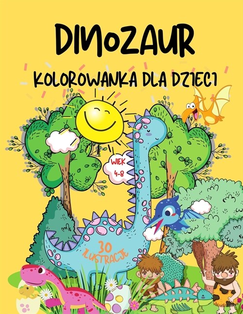 Kolorowanka z dinozaurami dla dzieci (Paperback)