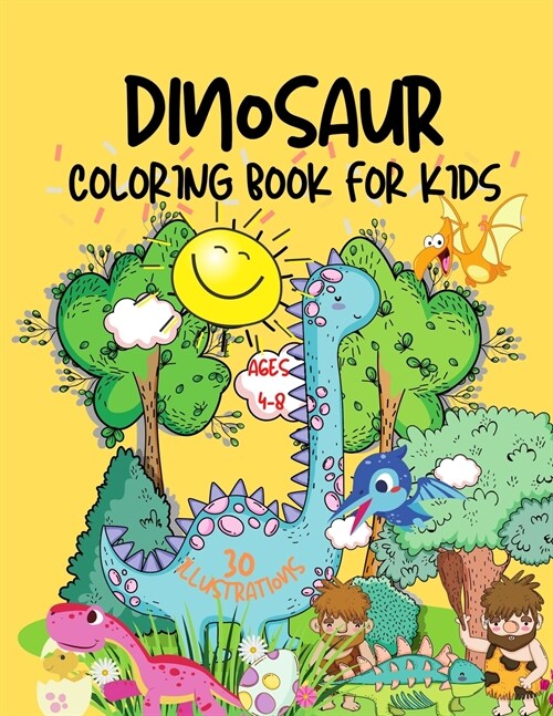 Dinosaur Coloring Book for Kids: Great Gift for Boys and Girls, Ages 4-8 (Paperback)