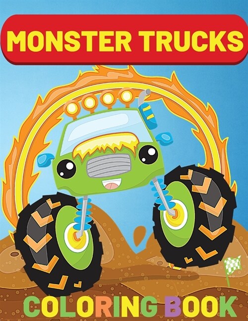 Monster Truck Coloring Book: Big Coloring Book for Boys and Girls (Paperback)