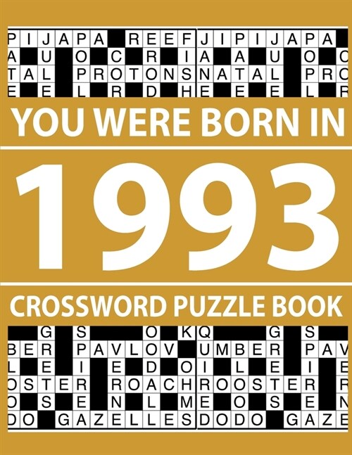 Crossword Puzzle Book 1993: Crossword Puzzle Book for Adults To Enjoy Free Time (Paperback)