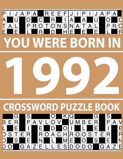 Crossword Puzzle Book 1992: Crossword Puzzle Book for Adults To Enjoy Free Time (Paperback)