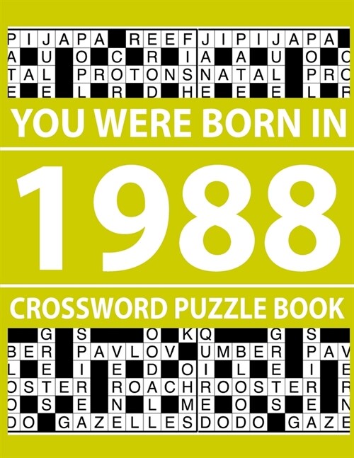 Crossword Puzzle Book 1988: Crossword Puzzle Book for Adults To Enjoy Free Time (Paperback)