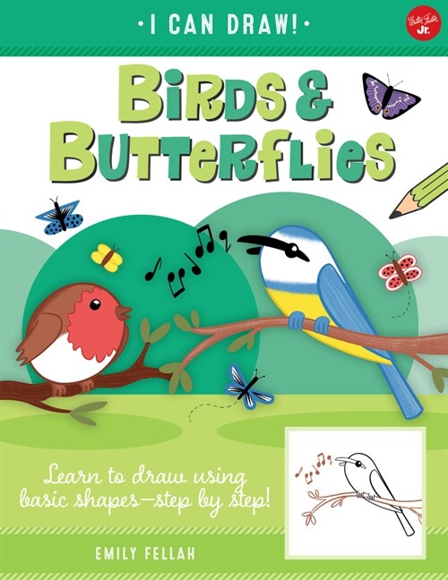 Birds & Butterflies: Learn to Draw Using Basic Shapes--Step by Step! (Paperback)