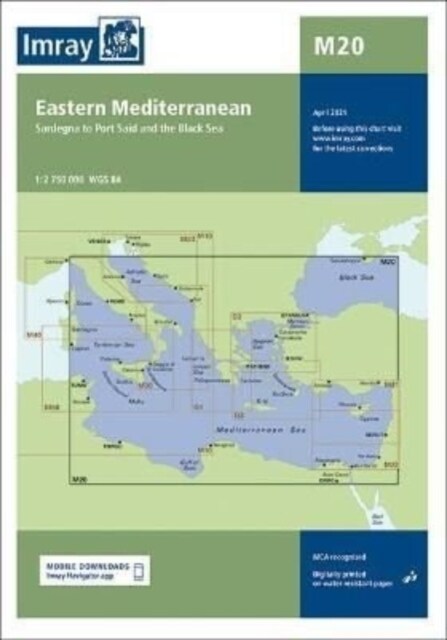 Imray Chart M20 : Eastern Mediterranean (Sheet Map, folded, New ed)