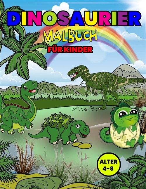 Dinosaurier Malbuch für Kinder Alter 4-8 (Paperback)