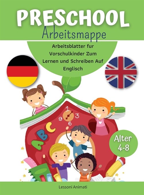 Preschool Arbeitsmappe: Arbeitsblatter fur Vorschulkinder Zum Lernen und Schreiben Auf Englisch. (Hardcover)