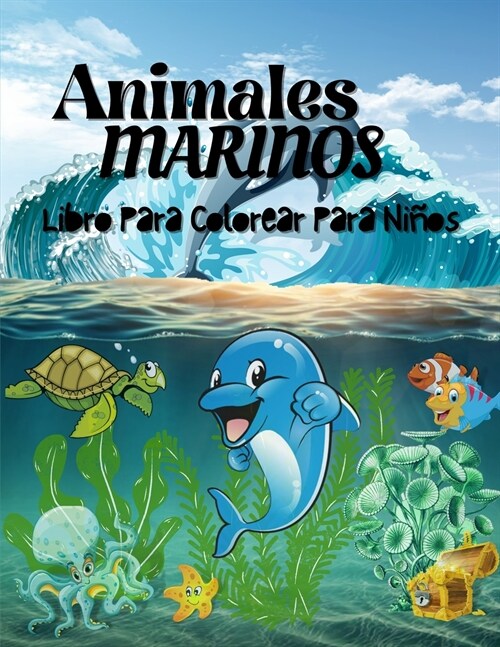 Libro para colorear de animales marinos para niños (Paperback)