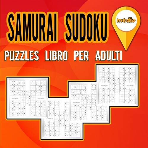 Libro de Sudokus Samurai para Adultos Mediano (Paperback)