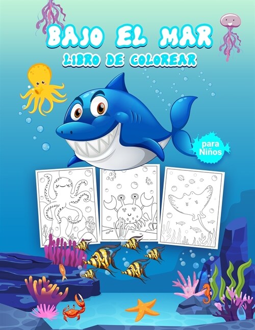 Bajo el Mar Libro de Colorear para Niños (Paperback)