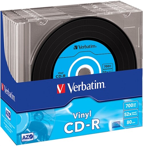 VERBATIM CD-R AZO 700MB 52x Vinyl 10er SlimCase (General Merchandise)