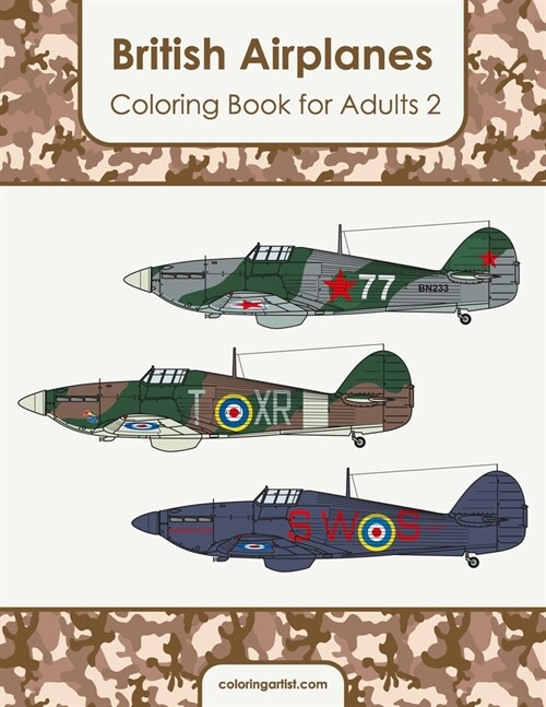 British Airplanes Coloring Book for Adults 2 (Paperback)
