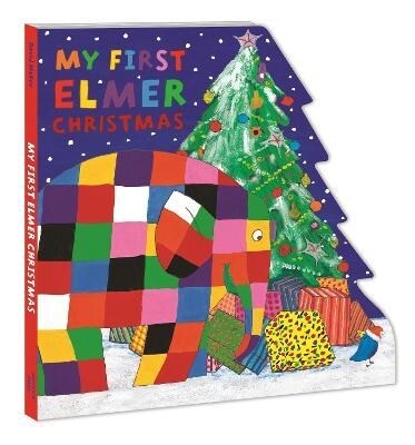 My First Elmer Christmas : Shaped Board Book (Board Book)