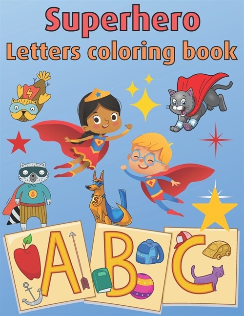 Superhero Letters Coloring Book (Paperback)