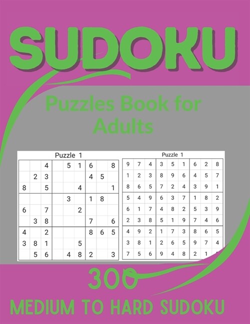 Sudoku Puzzles Book for adults: Medium to Hard Sudoku Puzzles book for American adults and kids with Solutions Book - 4 (Paperback)