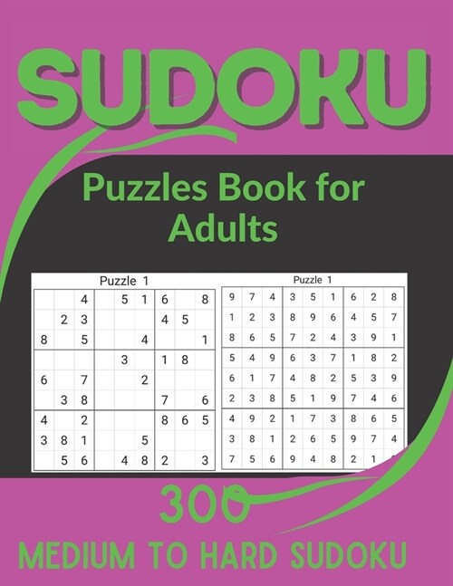 Sudoku Puzzles Book for adults: Medium to Hard Sudoku Puzzles book for American adults and kids with Solutions Book -3 (Paperback)