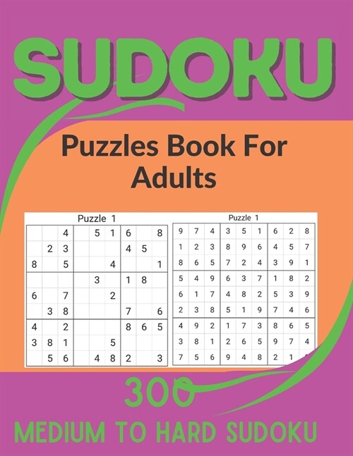 Sudoku Puzzles Book for adults: Medium to Hard Sudoku Puzzles book for American adults and kids with Solutions Book -6 (Paperback)