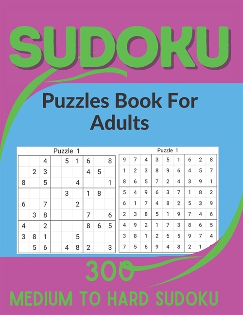 Sudoku Puzzles Book for adults: Medium to Hard Sudoku Puzzles book for American adults and kids with Solutions Book -8 (Paperback)