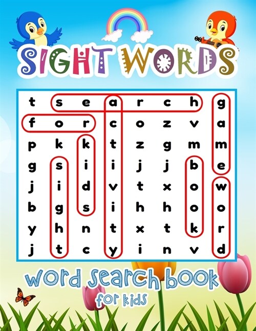 Sight Words Word Search Book for Kids: Happy Birds Sight Words Learning Materials Brain Quest Curriculum Activities Workbook Worksheet Book Word Searc (Paperback)