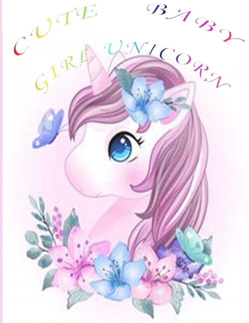 cute girl unicorn: girly drawings style (Paperback)