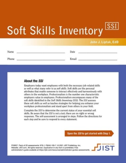SOFT SKILLS INVENTORY (Paperback)