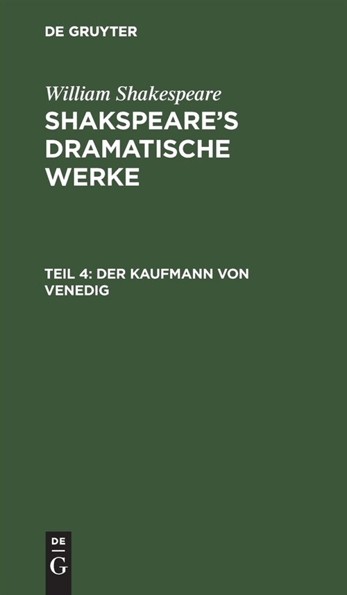 Der Kaufmann von Venedig (Hardcover, Reprint 2021)