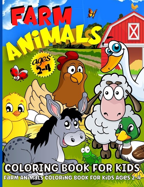 Farm Animals Coloring Book For Toddlers (Paperback)