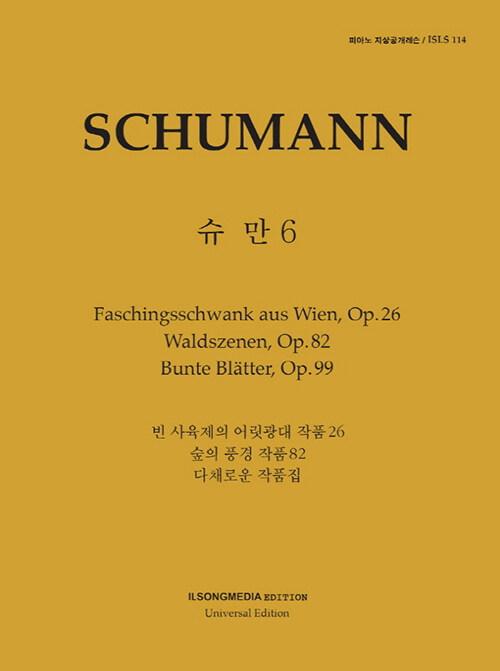 지상레슨 슈만 빈사육제의어릿광대 / 숲의풍경 / 다채로운작품집