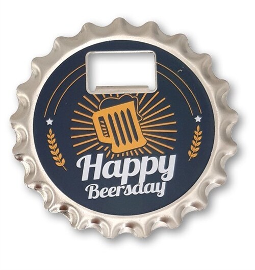 Bieroffner/Untersetzer mit Magnet - Happy Beersday (General Merchandise)