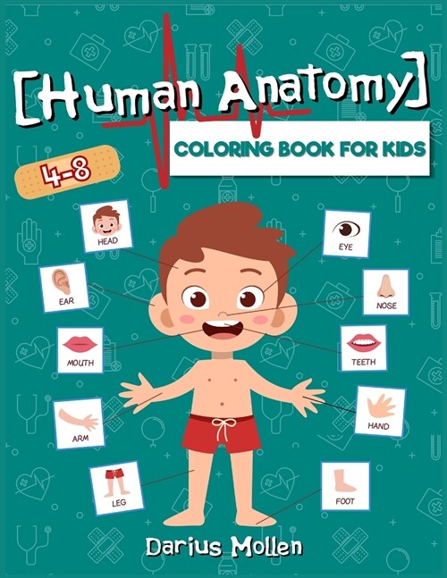 Human Anatomy coloring book for kids 4-8: A Cute Activity book for children perfect to learn all the secrets of human body (Paperback)