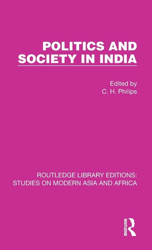 Politics and Society in India (Hardcover, 1)