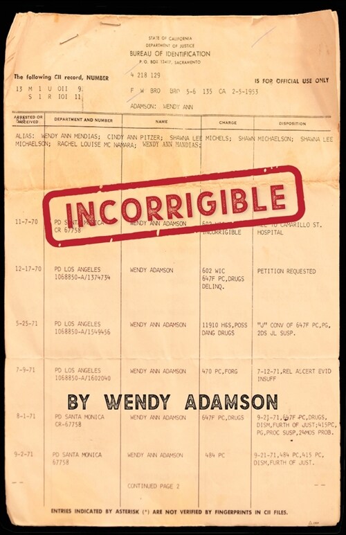 Incorrigible: A Coming-of-Age Memoir of Loss, Addiction & Incarceration (Paperback)