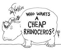 Who wants a cheap rhinoceros?