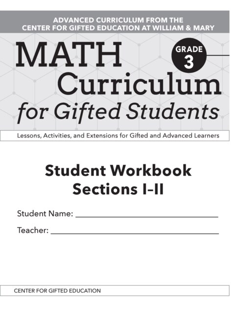 Math Curriculum for Gifted Students: Lessons, Activities, and Extensions for Gifted and Advanced Learners, Student Workbooks, Sections I-II (Set of 5) (Paperback)