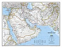 National Geographic Middle East Wall Map - Classic (30.25 X 23.5 In) (Not Folded, 2018)