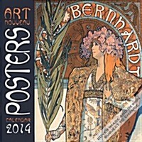 Art Nouveau Posters Wall Calendar 2014 (Paperback)